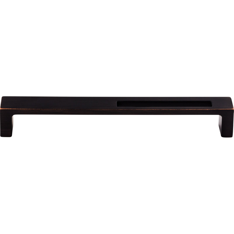 Modern Metro Slot 5" Center to Center Bar pull, Tuscan Bronze, 7" Center to Center