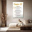 Spirituel «Psaume 23, texte sur fond d'aquarelle douce (ton calme)», art mural tendu sur toile Psaume 23 pour studio confortable-941258219