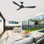 Garuda 56'' 3 - Blade Propeller Ceiling Fan with Remote Control without Lights-1865687036