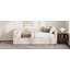Structure de lit de jour simple rembourré extensible avec lit gigogne, canapé-lit en tissu chenille avec tiroirs de rangement pour le salon-569223570