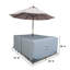Housse pour ensemble de salle à manger rectangulaire extensible et robuste avec trou pour parasol-726580072-726580067