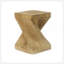 Table d'appoint MGO Twist Shape, texture semblable au bois, couleur naturelle-997196352