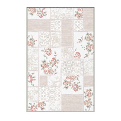 Premium Polyester Area Rug (5.2 x 7.5 ft), 1% Antibacterial, Non-Slip Underside, .3 in Pile Height | Machine Washable, 3D Digital Print, Durable Woven Carpet | Ideal for Living Room, Bedroom & Dining Spaces