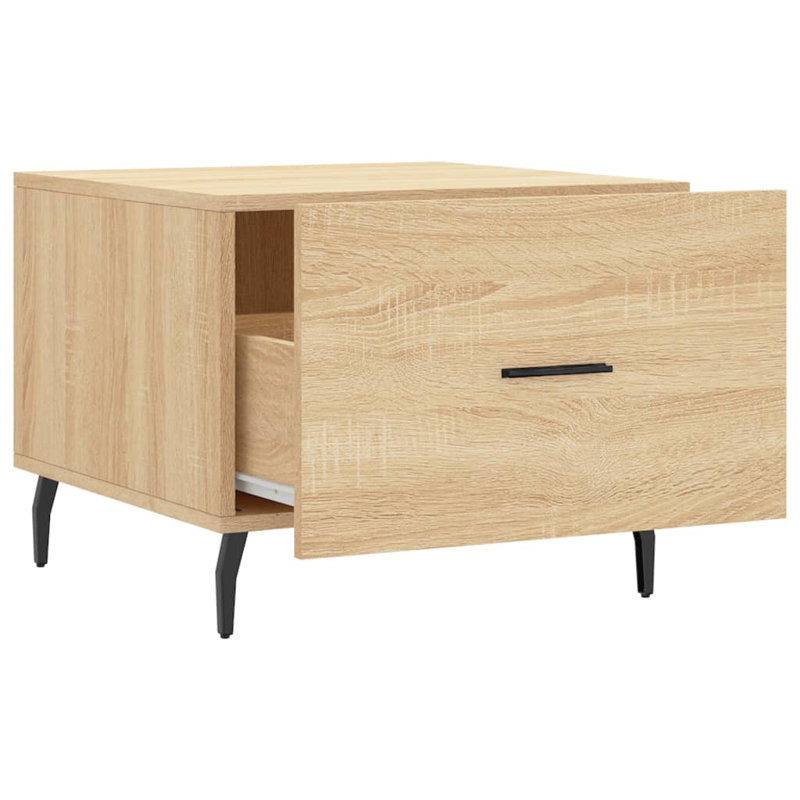  Ensemble de 2 tables basses en bois d'ingénierie, petit, Tanné
