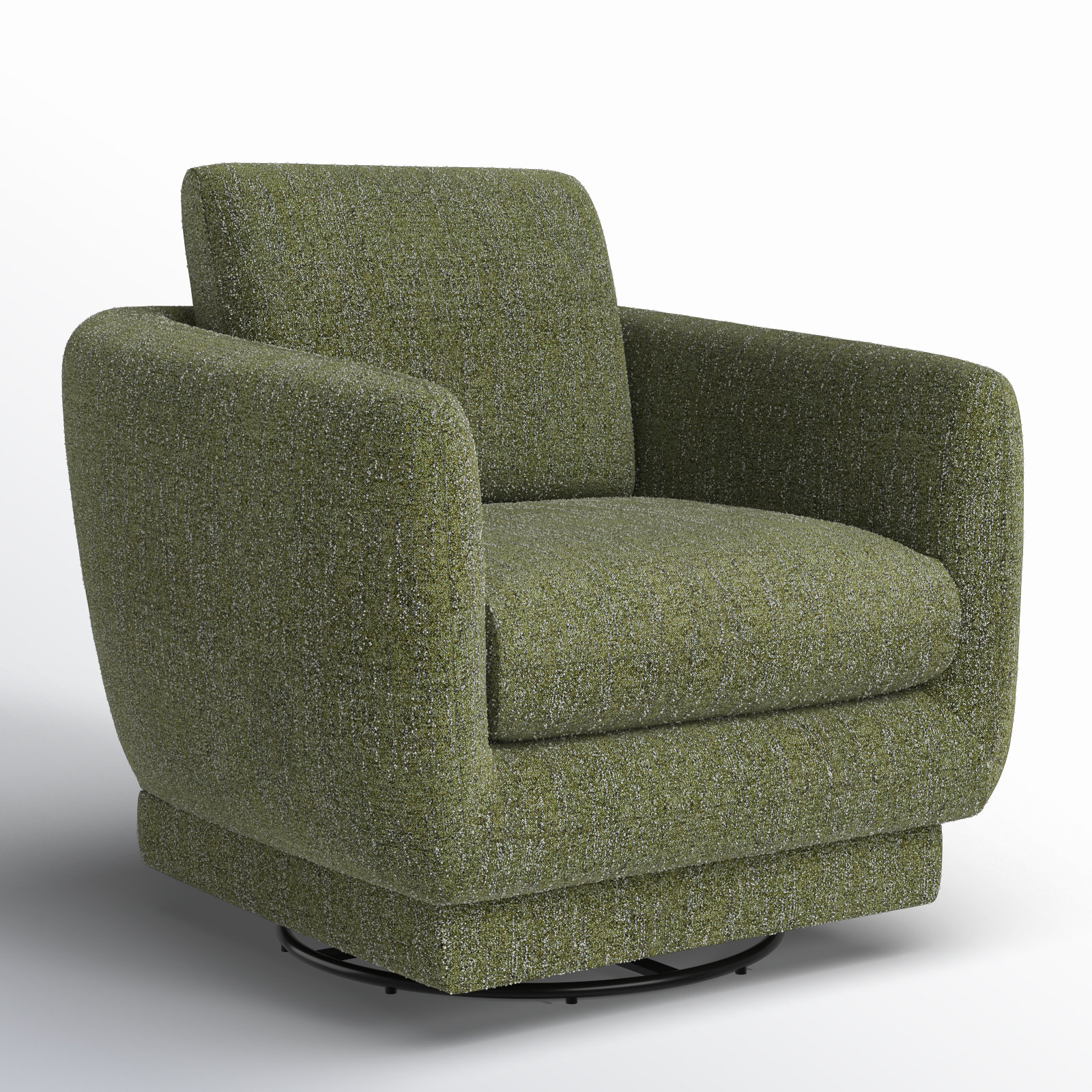 Ramel Swivel Armchair, Mellow Forest Chenille