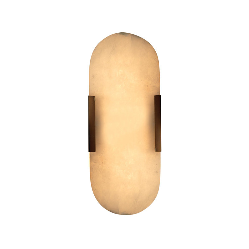 Delphi Flush Mounted Sconce, Antique Brass
