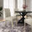 August Grove® Coit 5-Piece Dining Set, Cross-Buck Round Table With 4 Tufted Chairs-176086200