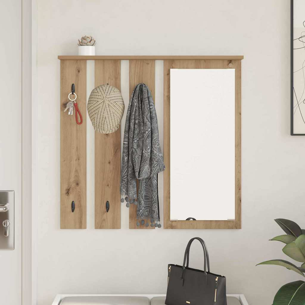 Wall-Mounted Coat Rack 84 X 10 X 80 Cm Engineered Wood