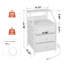 Tables de chevet avec 3 tiroirs et prises de courant, tables de chevet avec 2 ports USB et tablette ouverte à 2 niveaux (ensemble de 2)-1943098929