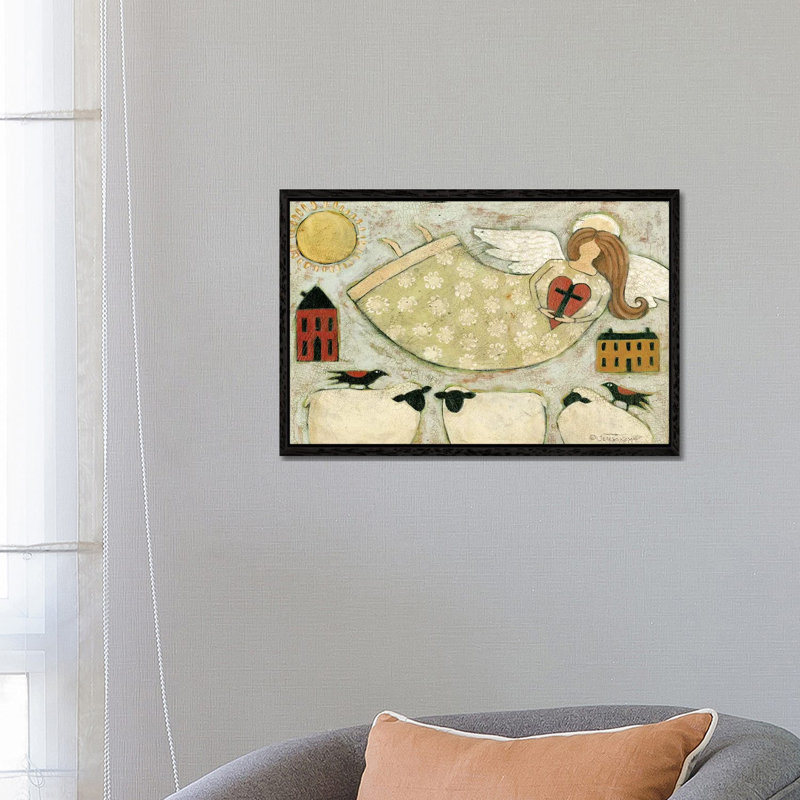 Faith Cbl 1 Piece Painting on Canvas, 45.72cm H x 66.04cm W x 3.81cm D, Black Floater Framed