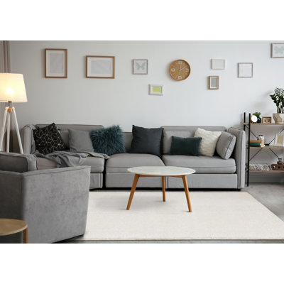Tapis blanc à poils longs Hammersmith