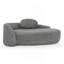 Canapé-lit moderne simple ovale avec dossier intégré, accoudoirs latéraux et coussin, chaise longue compacte pour le salon et la chambre à coucher