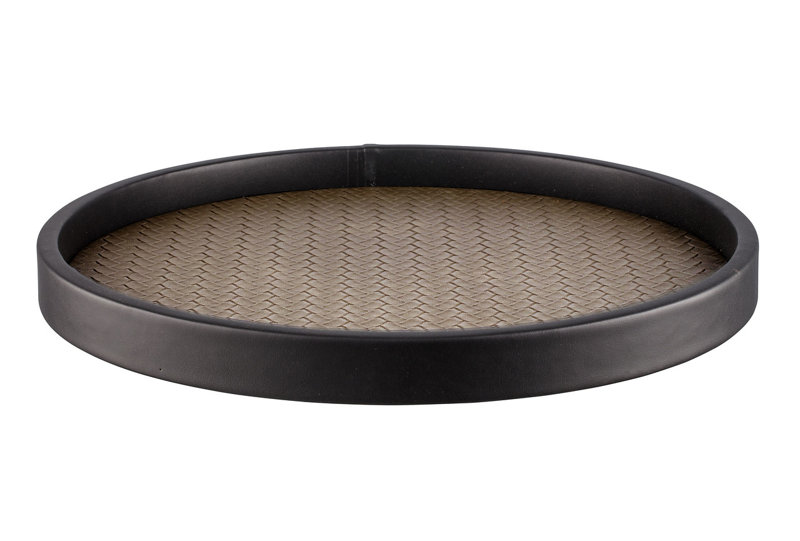Washburn Leather / Faux Leather Tray, Gold