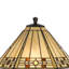 Lampe de table Tiffany 60 W x 2, 66 cm de hauteur, résine noire mate, abat-jour rond Tiffany