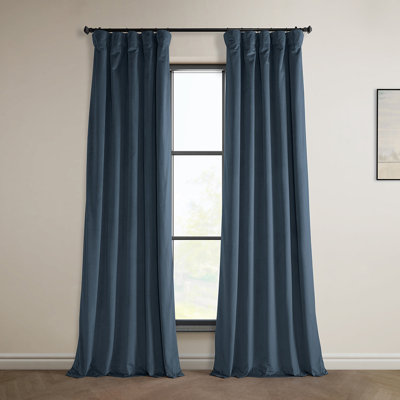 Matra Plush Velvet Room Darkening Curtain Panel