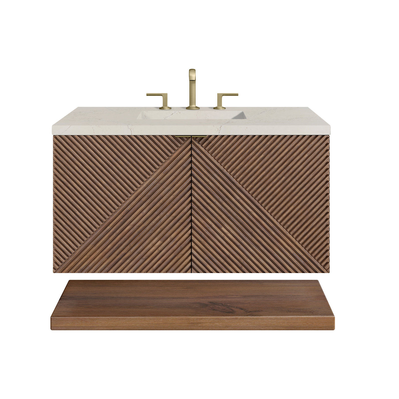 Marcello Single Bathroom Vanity, 36", Siberian, 8" Widespread