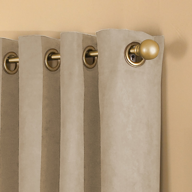 Curtainworks Boehme Solid Room Darkening Grommet Single Curtain Panel, 50" W x 95" L, Sand
