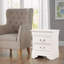 Table de chevet 2 tiroirs Temara White-1483977453