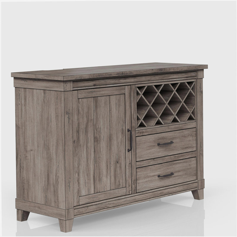 Armoire à vin et tiroir de rangement Rustic Gray
