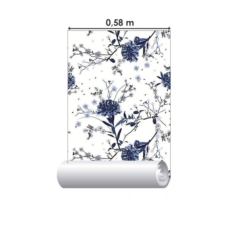 Rouleau de papier peint lisse L 126 po x l 24 po Irvona