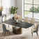 7-Piece Modern Dining Room Sets (71" Dining Table + 6 Chairs) Pre-Assembly, Sintered Stone Tabletop Kitchen Dining Table Set with 6 PU Upholstered Chairs