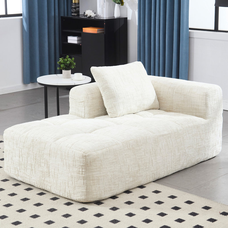 Chenille pour le salon de la chambre à coucher - Atmosphère confortable et sacs à ressorts confortables, Beige