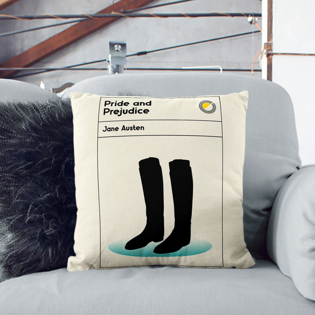 Book Cover Pride and Prejudice Jane Austen Scatter Cushion