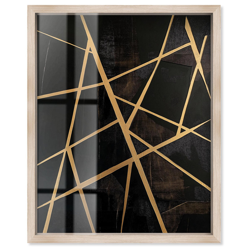 Impression sur boîte-cadre fractale Zenith Fractured par Art Remedy, H 46 po x l 37 po, Crème, crème