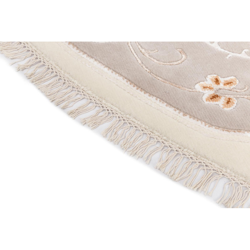 Tapis rond rond beige