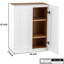Armoire murale blanche avec 2 portes et 3 tablettes pour le rangement à plusieurs espaces, fermeture en douceur, tablettes réglables faciles à installer, installation par clic