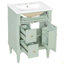 Meuble-lavabo sur pied 24 po avec lavabo, armoire de salle de bain autoportante avec tiroir rabattable et tablette réglable 24 po-618445161-618445164-618445159