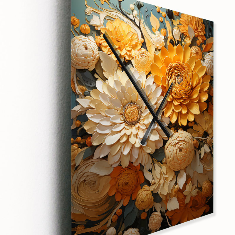 Horloge murale Radiant Reverie Botanical III - Abstract Botanicals, Très grand