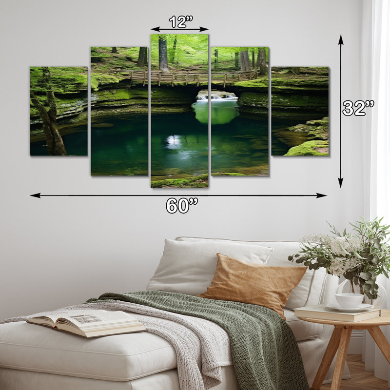 «Hot Spring National Park Arkansas» sur toile, reproduction de 5 pièces