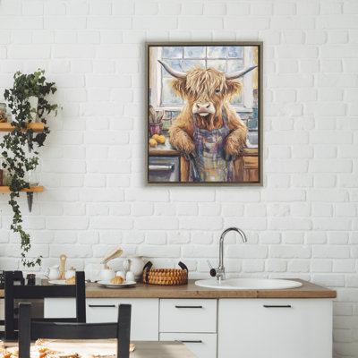 Cadre flottant Kitchen Time Chef Cow, design par Nina Blue