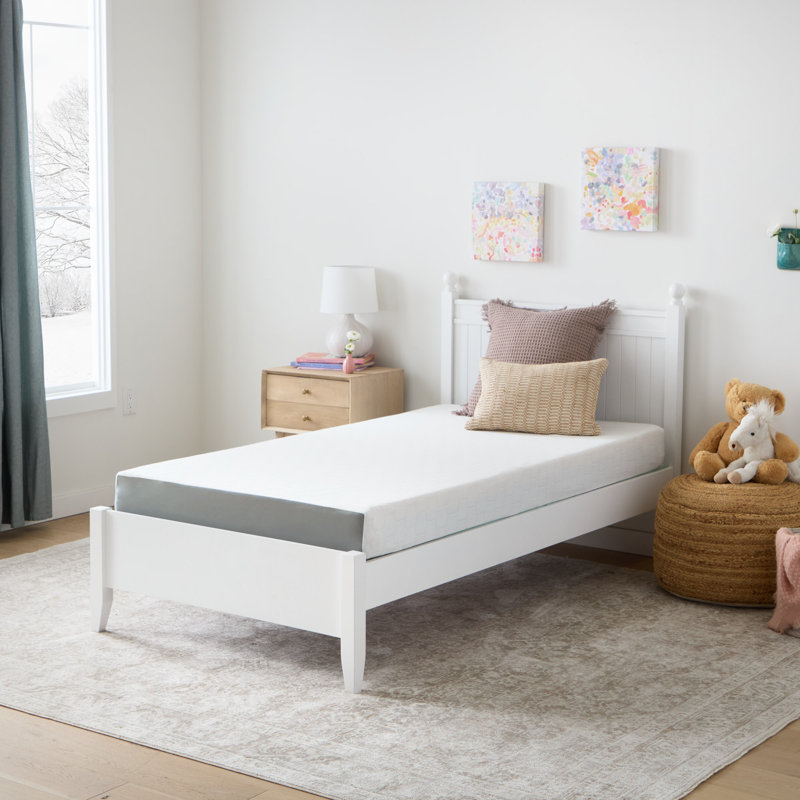 Matelas en mousse viscoélastique imprégnée de gel 6 po avec infusion de thé vert Linenspa®, mi-ferme, simple TG, 6