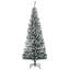 Arbre de Noël artificiel mince enneigé 6 pi de hauteur avec branches réalistes et 492 pointes