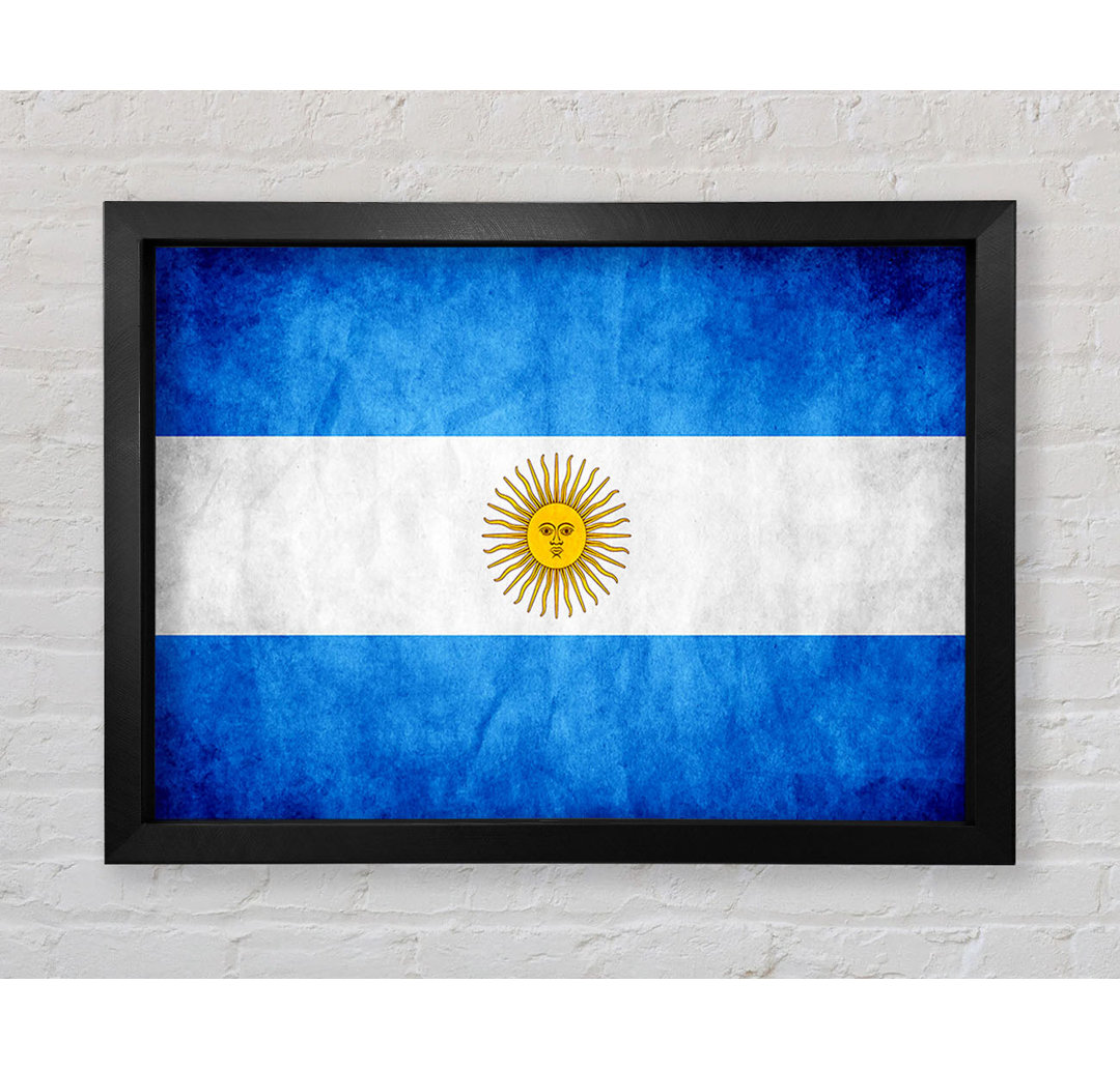 Annedore Argentinien Flagge Gerahmter Druck Wandkunst