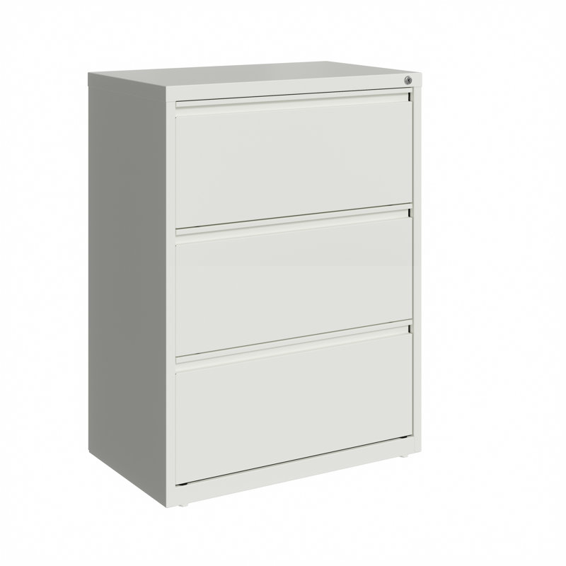 30'' Wide 3 -Drawer Steel File Cabinet, White