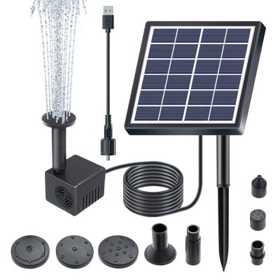 Usb Charging + Solar Powered Water Pump