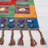 Casablanca Hand Loomed Wool/Cotton Geometric Rug in Red/Brown/Blue-1680405399