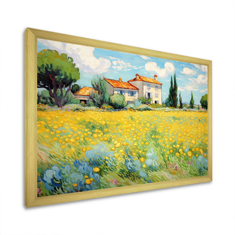 Vangogh la maison jaune à Arles I - décoration murale Vangogh par Vincent Van Gogh, peinture, H 12 po x l 20 po x P 1 po