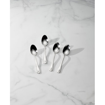 French Perle Dinner Spoons, Set of 4