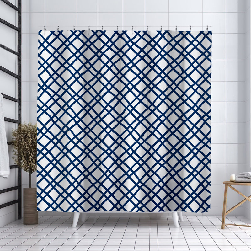 Rideau de douche Coco, Bleu marine