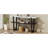 Narrow Console Table with Marble-Effect Top, Retro Entryway Table with Open Shelf, Sofa Table for Entryway, Hallway and Living Room (Espresso)-1882794803