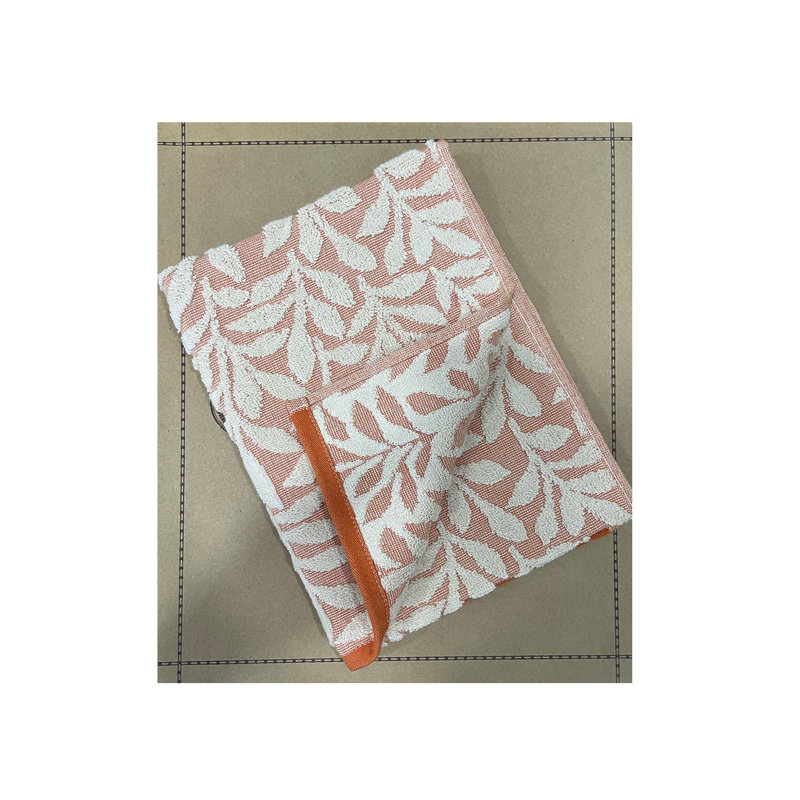 Simple serviette Chestirad, Orange/Blanc