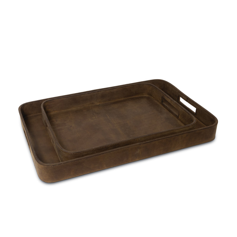Derby Rectangle Decorative Tray, Brown