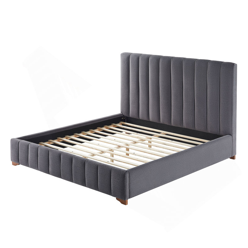Dark Grey Queen Bed, Dark Gray