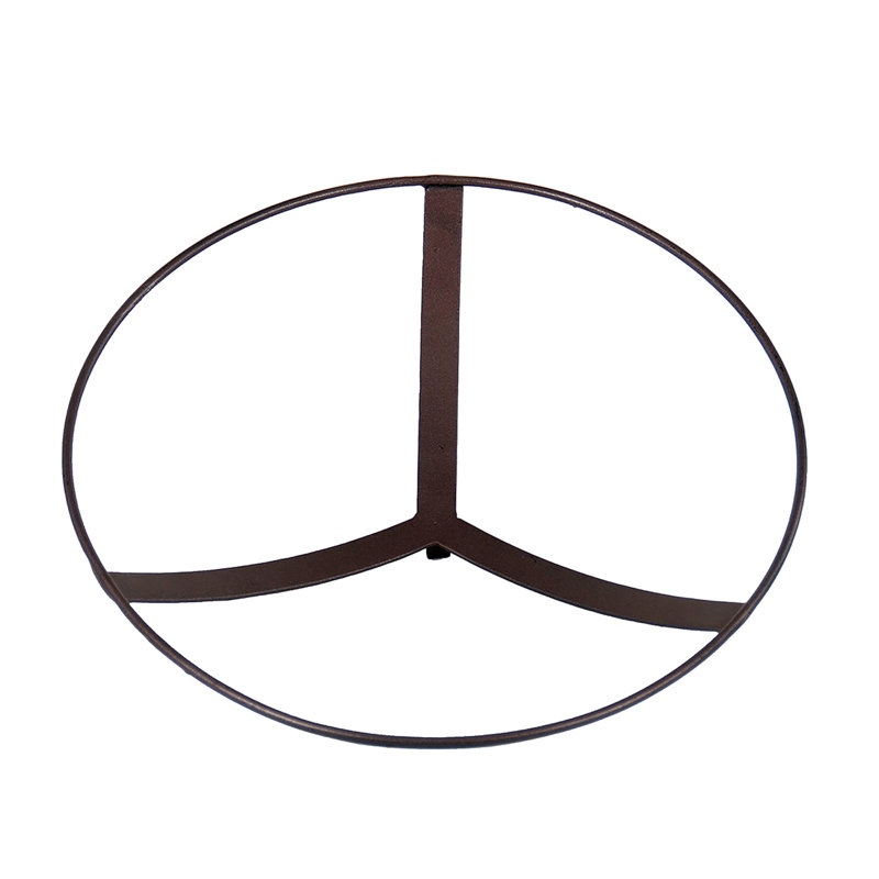 Mandarin Crackle Glass Birdbath with Bronze Stake, 14 Inch