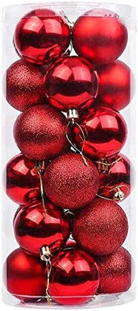 Polyvinyl Chloride (PVC) Ball Ornament, 3cm H x 3cm W x 3cm D, Red