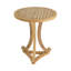 Table d'appoint ronde en bois naturel avec base en lattes courbées